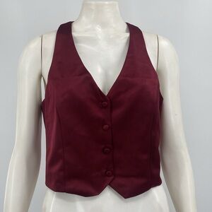 JASON WU 4 Button Front Closure Satin Vest Style WL765-201-6PA Jewel Tone